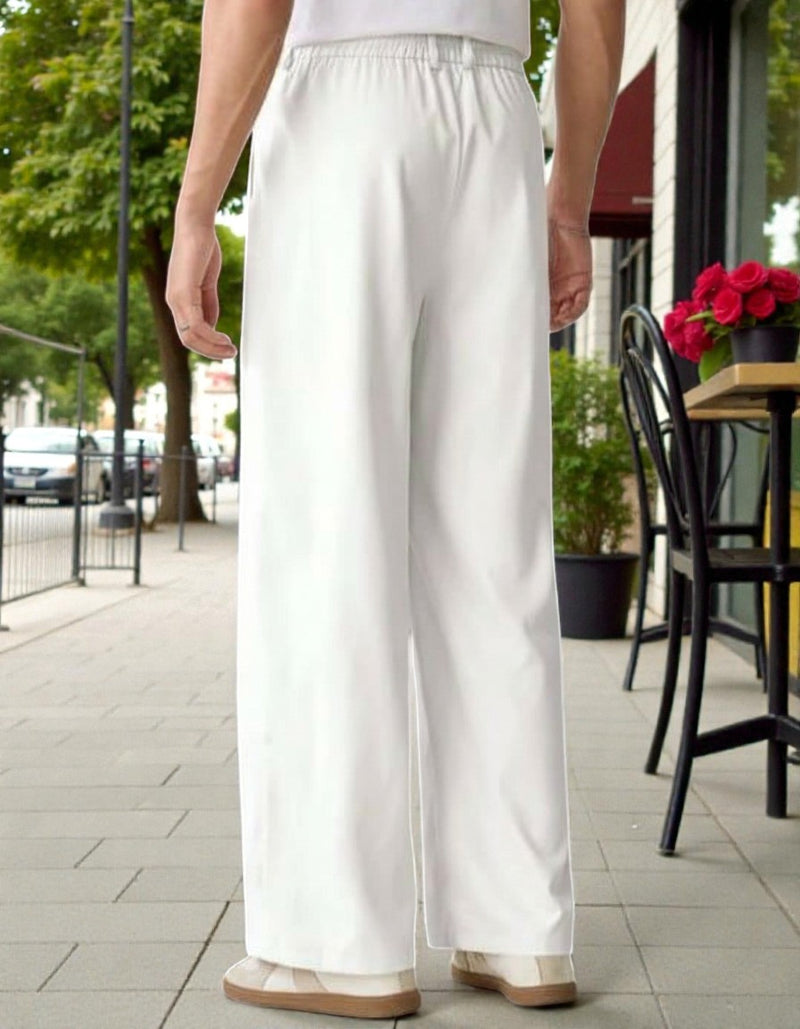 Men Mid-Rise Straight Fit Korean Trousers