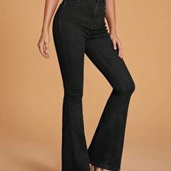 Women Black High-Rise Vintage Bootcut Jeans