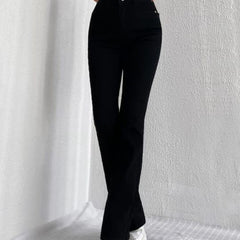 Women Black High-Rise Classic Bootcut Denim
