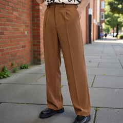 Men Mouse Mid-Rise Straight Fit Korean Trousers