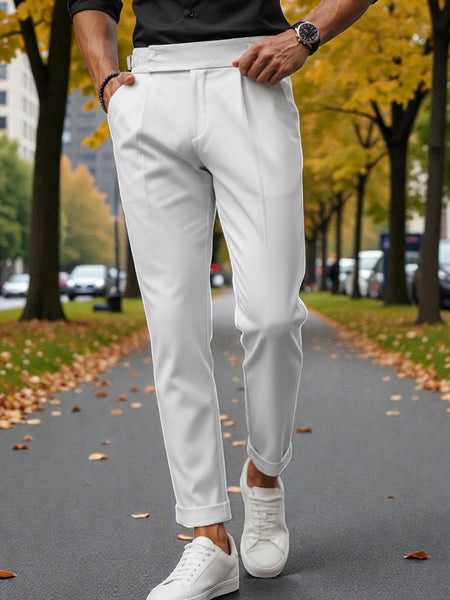 Men Mid-Rise Slim Fit Gurkha Italian Pants