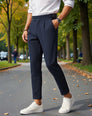 Men Navy blue Mid-Rise Slim Fit Gurkha Italian Pants