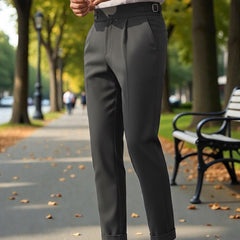 Men Dark grey Mid-Rise Slim Fit Gurkha Italian Pants