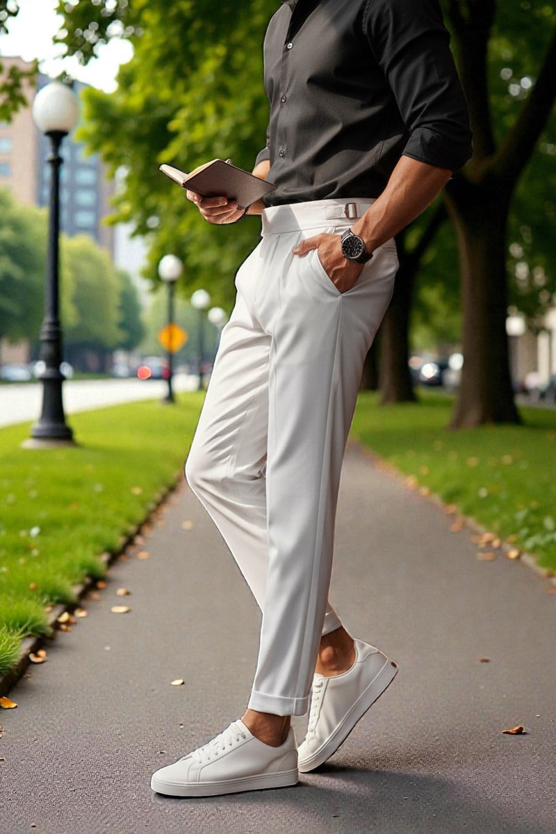 Men Mid-Rise Slim Fit Gurkha Italian Pants